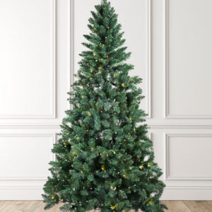 Pre-lit Slim PVC Pencil Artificial Christmas Tree with Warm White LED Lights