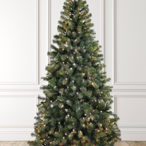 Pre-lit Premium PVC Fir Artificial Christmas Tree