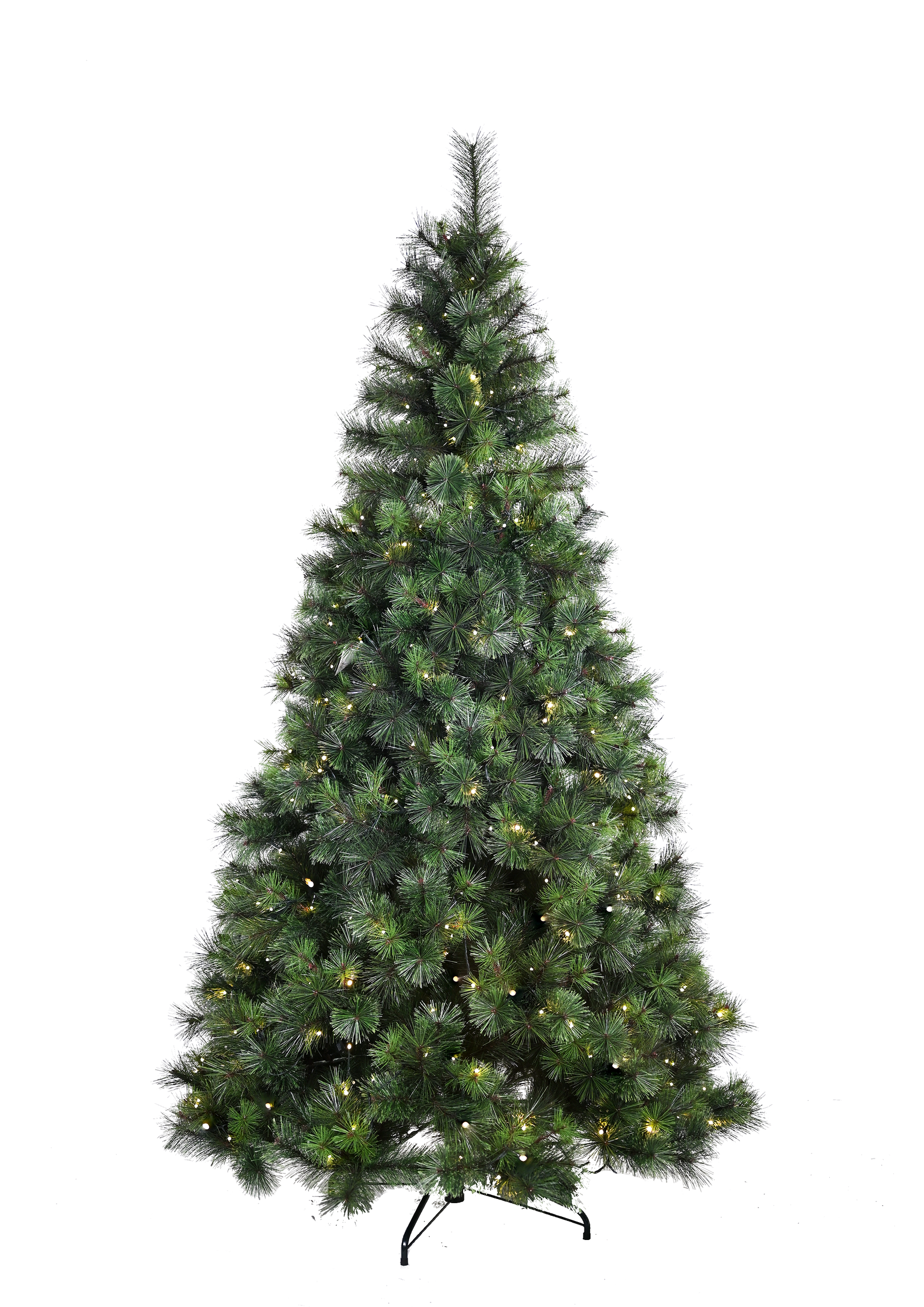 Pre-lit Ultra-Dense Pine Needle Artificial Christmas Tree with Warm White LED Lights - Image 2
