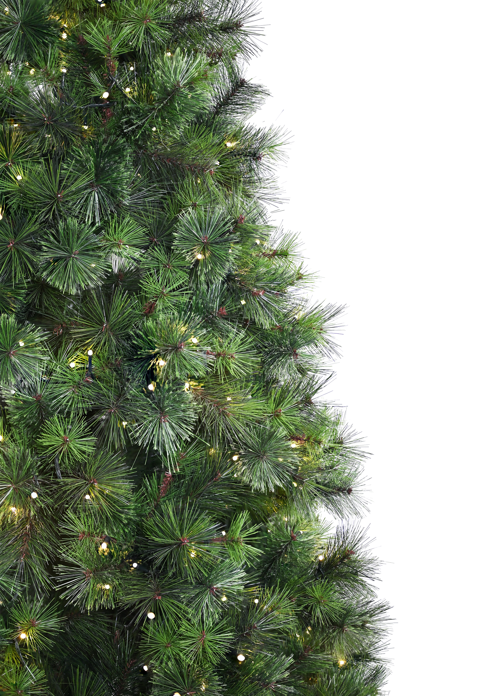 Pre-lit Ultra-Dense Pine Needle Artificial Christmas Tree with Warm White LED Lights - Image 3